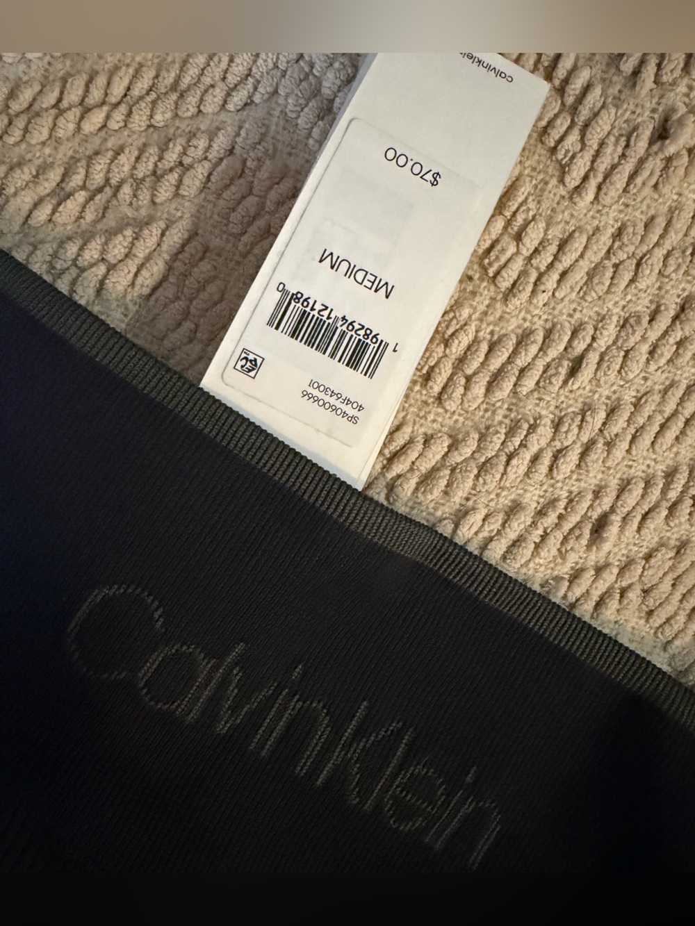 Calvin Klein Black Ribbed Set - Picture 4 of 4